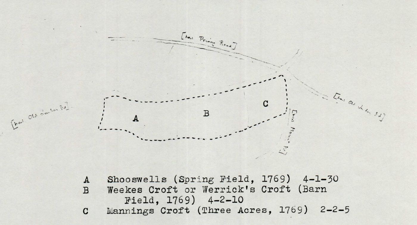 Map showing individual fields comprising Pauls Field